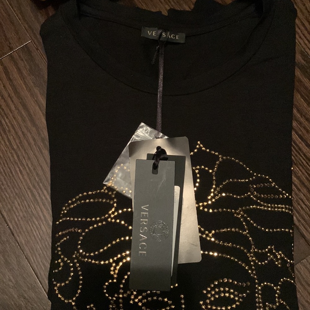 Versace gold studddd Medusa blouse